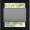 RENA No-Drill Pleated Blind for Windows | Pleated Shades for Windows & Doors | Custom-Made Blackout Blind | Indoor Window Blind | Gray 125 x 80 cm | Anthracite Mechanism view 1