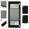 RENA No-Drill Pleated Blind for Windows | Pleated Shades for Windows & Doors | Custom-Made Blackout Blind | Indoor Window Blind | Gray 125 x 80 cm | Anthracite Mechanism view 3