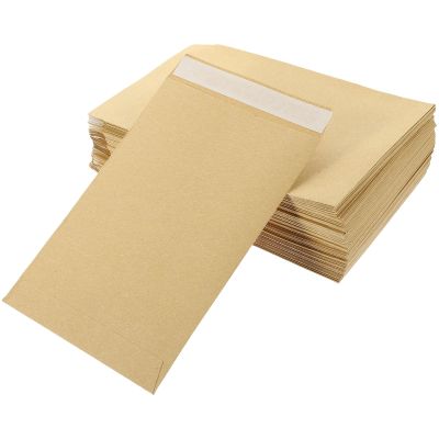Mikikit Portable Self-Adhesive Kraft Paper Envelopes, 100 Count