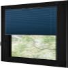 RENA No-Drill Pleated Blind for Windows, Made-to-Measure Blackout Shade, Navy, 75 x 200 cm, Anthracite Mechanism view 2