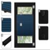 RENA No-Drill Pleated Blind for Windows, Made-to-Measure Blackout Shade, Navy, 75 x 200 cm, Anthracite Mechanism view 3