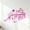 Rose Red Table Tennis Player PVC Wall Decal, 48 x 74.1 cm, Wall-Safe view 1