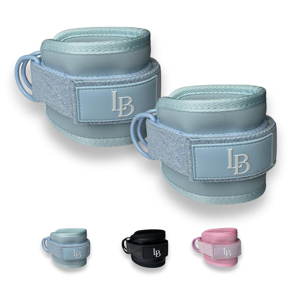 Glitter Ankle Straps for Cable Kickbacks, Women's, Baby Blue