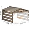 dobar Wooden Robotic Lawn Mower Garage with Removable Roof and Customizable Sign, 78.5 x 74 x 52.5 cm, Stone Gray view 3