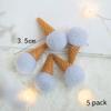Textured Felt Ornaments in Ice Cream Shape for Seasonal Use (Blue) view 3