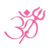 Om Symbol Yoga Trishula Hindu Script Wall Decal 54 x 59.8 cm Pink, Does Not Fall Off view 1