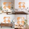 Vinyl Wall Decal, Four Detailed Vintage Perch Fish, 54 x 55.3 cm, Orange view 3