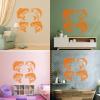 Vinyl Wall Decal, Four Detailed Vintage Perch Fish, 54 x 55.3 cm, Orange view 4