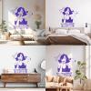 Cute Haircut Beauty Salon Fashion Wall Decal, Dark Blue, 34 x 37.9 cm view 3