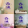 Cute Haircut Beauty Salon Fashion Wall Decal, Dark Blue, 34 x 37.9 cm view 4