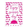 Enjoy the Summer Waves, Cute Crab and Inspiring Vacation Wall Sticker, 36 x 50.8 cm, Rose Red, with Transfer Film Set view 2