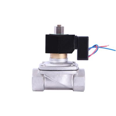 AXZWCEIGZ Waterproof Solenoid Valve, 1-1/4 in, Normally Open, LED Indicator, Stainless Steel, 24 V, 12/220/110, Not Hot