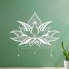 Mandala Wall Decal, Bohemian Hindu Mandala, 51 × 56.9 cm, White, with Transfer Film Set view 1