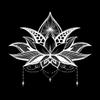 Mandala Wall Decal, Bohemian Hindu Mandala, 51 × 56.9 cm, White, with Transfer Film Set view 2