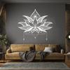 Mandala Wall Decal, Bohemian Hindu Mandala, 51 × 56.9 cm, White, with Transfer Film Set view 4
