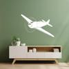 Airplane Pilot Vinyl Wall Sticker, 64 x 93.8 cm, White view 3