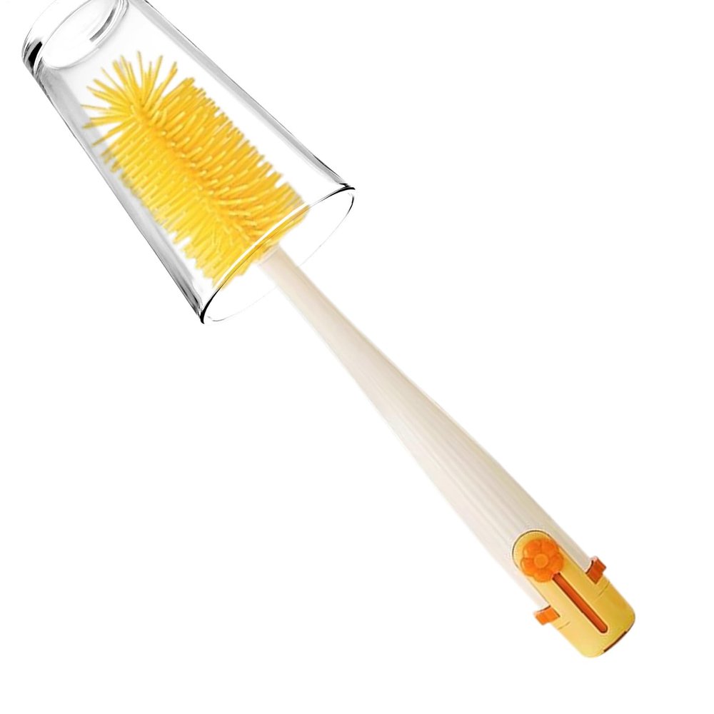 Silicone Cup Brush Cleaner with Long Handle