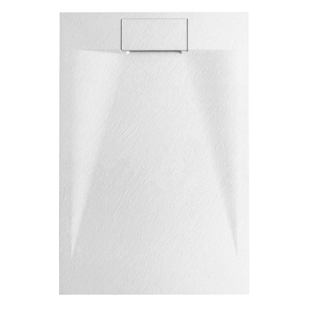 Soho SMC SlimLine Shower Tray, Only 35 mm High & Slip-Resistant (Matte White, 120 x 80 cm)