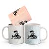 LAYEHDF Ceramic Mug for Home and Office, Natural Trees Forest Grass Vacation, 11 oz/320 ml, Marble Black view 4