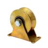 Grooved Pulley Block, 1-Piece Steel Sliding Pulley with V-Groove Wheel for Reverse-Rail Sliding Gates view 1