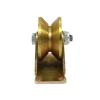 Grooved Pulley Block, 1-Piece Steel Sliding Pulley with V-Groove Wheel for Reverse-Rail Sliding Gates view 2