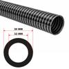 PVC Vacuum Hose, Black, Flexible, Reinforced, 32 mm x 3 m view 2