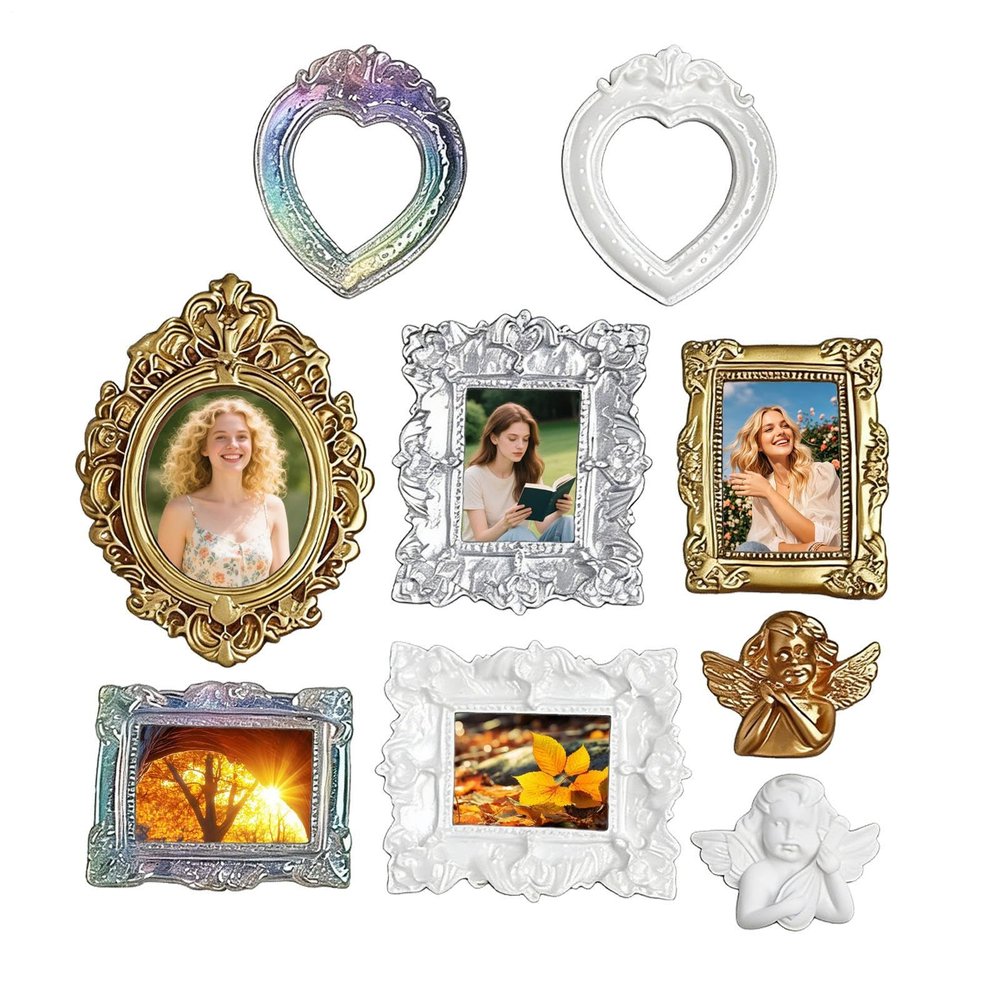 Mini Resin Picture Frames - 9-Piece Tabletop Collection