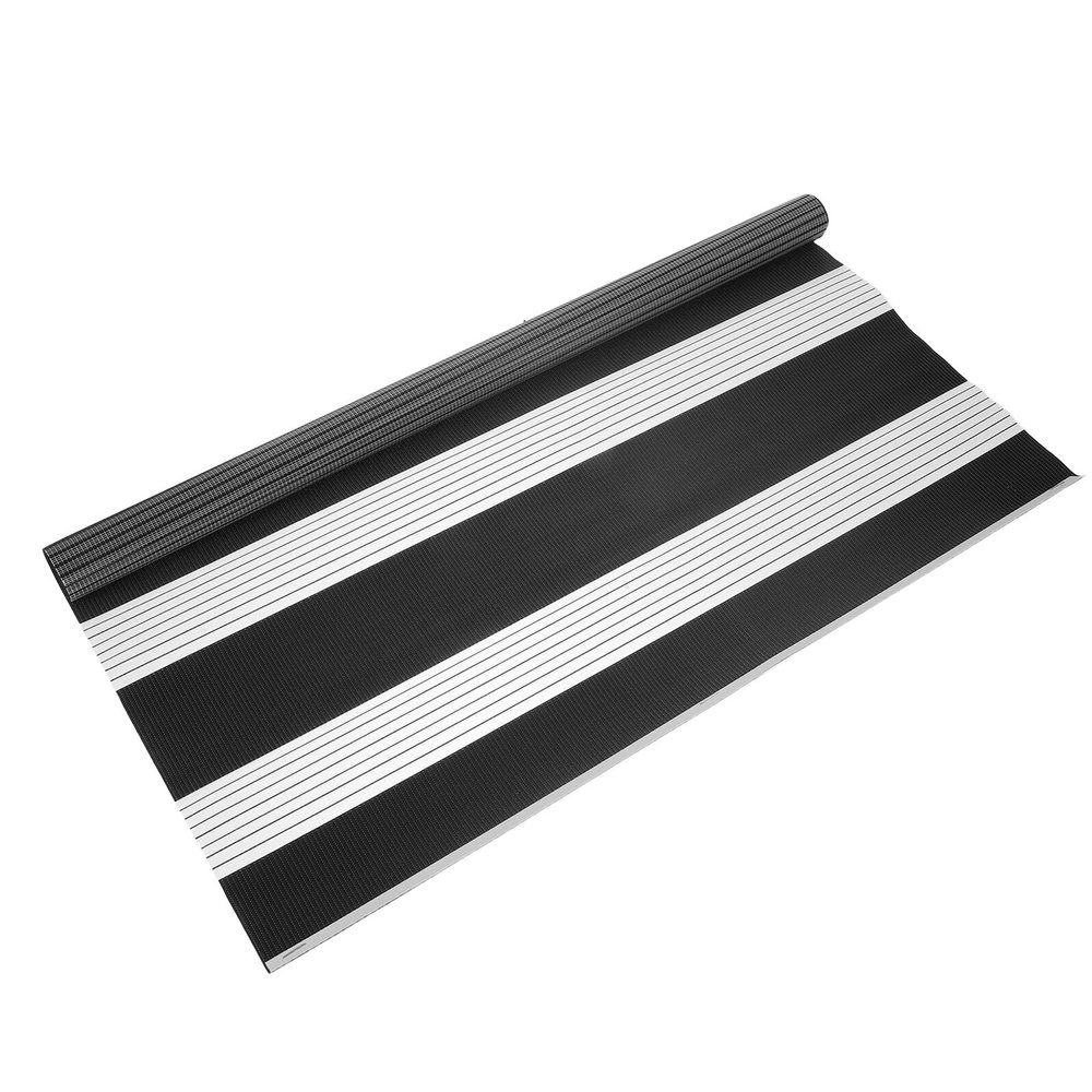 VALICLUD Manual Zebra Roller Blind for Window, Black, 1 Pc.