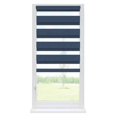 RENA No-Drill Day and Night Roller Blind with Hooks, Anthracite, Adjustable Chain, 45 x 130 cm - Granate