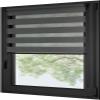 RENA Day & Night Roller Blind for Windows, No Drilling, with Hooks, 140 x 220 cm, Graphite with Anthracite Mechanism view 1