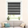 RENA Day & Night Roller Blind for Windows, No Drilling, with Hooks, 140 x 220 cm, Graphite with Anthracite Mechanism view 2