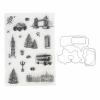 DIY Christmas Stamps, Transparent and Reusable, with Clear Designs for Cards, Scrapbooks, Photo Albums, and Decorations view 1