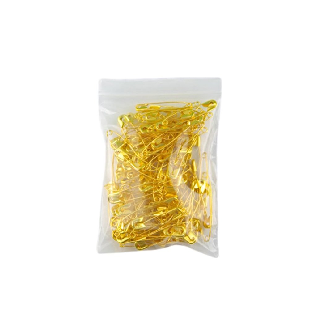 QUXVUIS 100 Safety Pins, Assorted, Small, Gold
