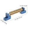 FRCOLOR 4-Piece 10-Hole Copper-Brass Distribution Terminal Block with Plastic Insulation view 2