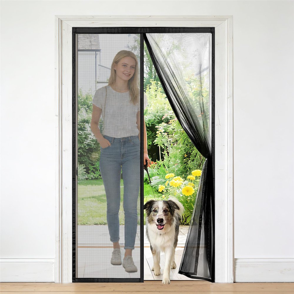 Magnetic Insect Screen Door, 70 x 230 cm, Black