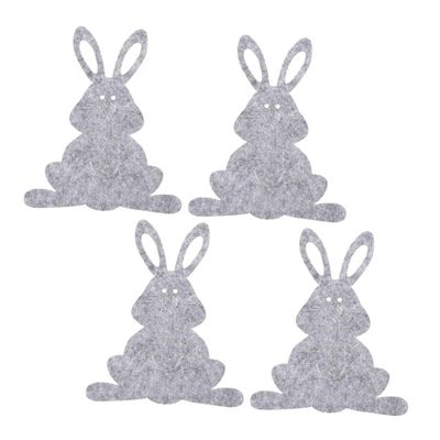 VALICLUD 4-Piece Bunny-Shaped Felt Cutlery Holders