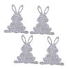 VALICLUD 4-Piece Bunny-Shaped Felt Cutlery Holders view 1