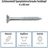 Schüssmetall Countersunk Chipboard Screws, 4 x 60 mm, 400 pcs., TX20 view 2