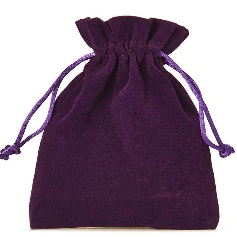6 Velvet Pouches, 20x12 cm, Gift Packaging