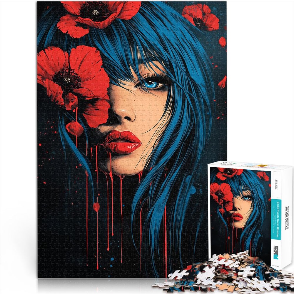 Girl and Poppies 2,000-Piece Puzzle for Adults