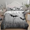 Bat Bedding Set 155x200 cm, 3D Halloween Print, Microfiber Duvet Cover with 2 Pillowcases view 2