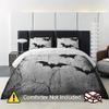 Bat Bedding Set 155x200 cm, 3D Halloween Print, Microfiber Duvet Cover with 2 Pillowcases view 4