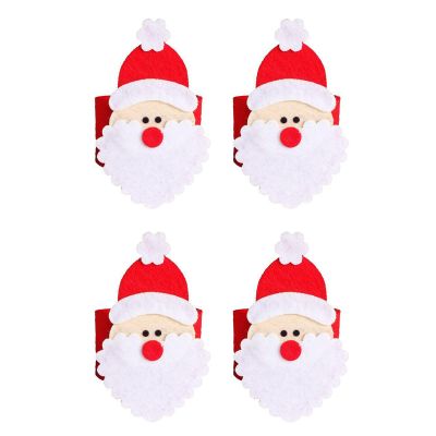 4-Pack Santa Napkin Rings