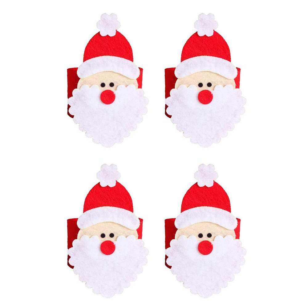 4-Pack Santa Napkin Rings
