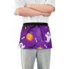RPLIFE Waist Apron with Lantern Pumpkins for Men and Women, Short Server Apron with 3 Pockets view 2