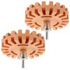 HANABASS 2-Piece Serrated Rubber Eraser Wheels for Drills, for Removing Stickers and Adhesive from Cars and Motorcycles, with Durable Alloy Adapter view 1
