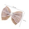 Hemobllo 10 Pack Small Jute Ribbon Bows with Lace and Beads view 2