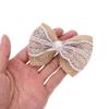 Hemobllo 10 Pack Small Jute Ribbon Bows with Lace and Beads view 3