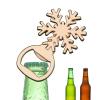 Ergonomic Bottle Opener with Christmas Design view 1