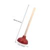 Cabilock 2-Piece Rubber Toilet Plungers with Wooden Handles, Suction-Cup Drain Cleaners for Kitchen and Bathroom Clogs, Home and Office view 2